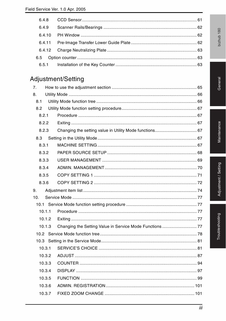 Konica-Minolta bizhub 180 FIELD-SERVICE Service Manual-2